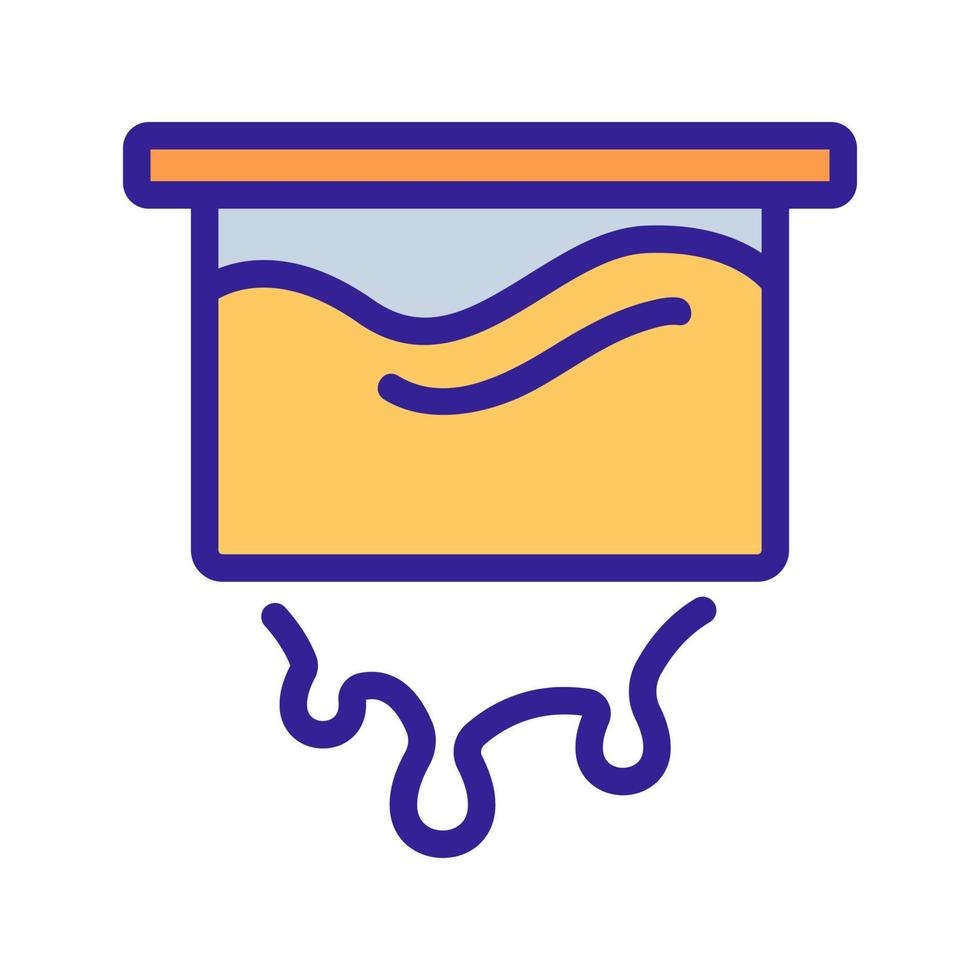 The honey drop drains the icon vector. Isolated contour symbol illustration vector