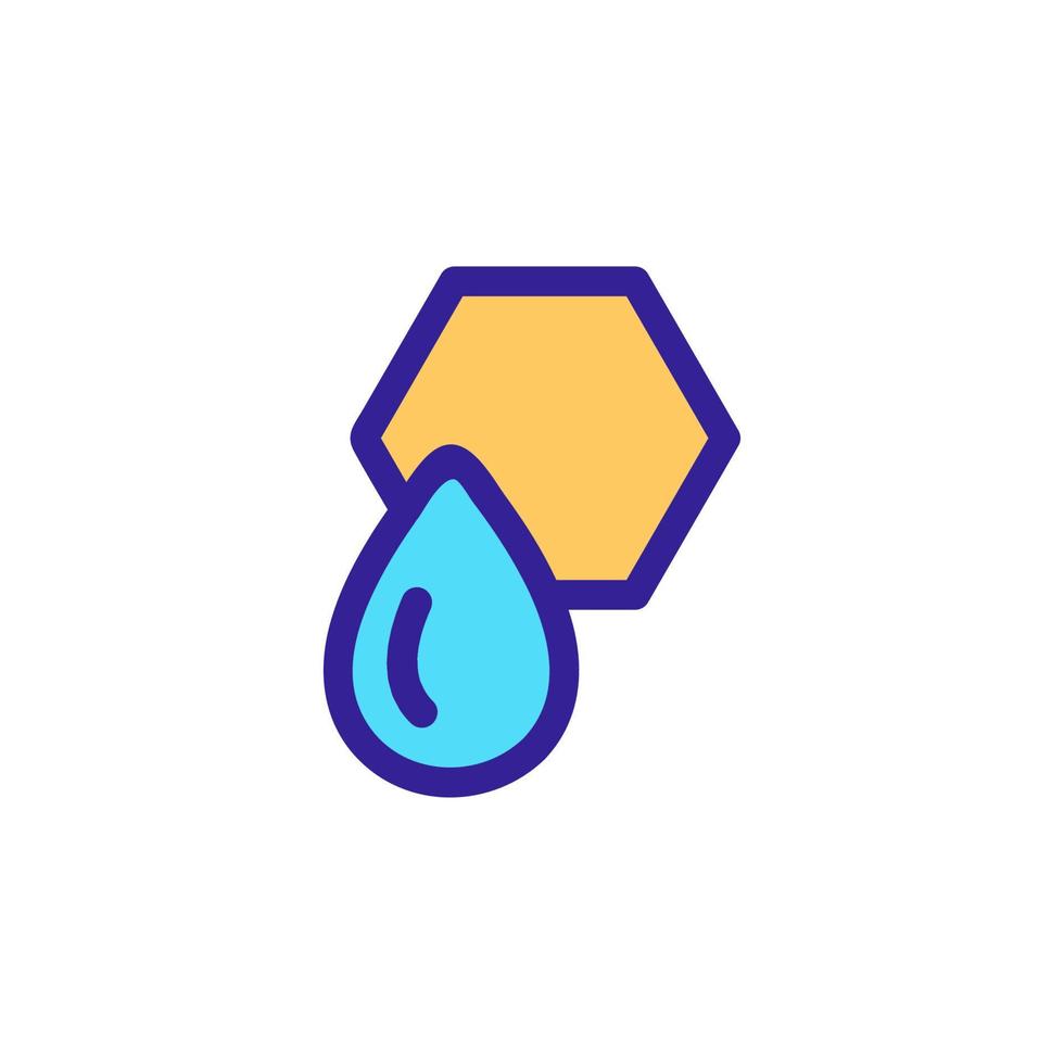 The honey drop drains the icon vector. Isolated contour symbol illustration vector