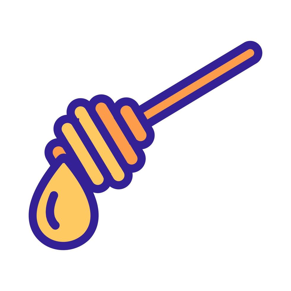 The honey drop drains the icon vector. Isolated contour symbol illustration vector