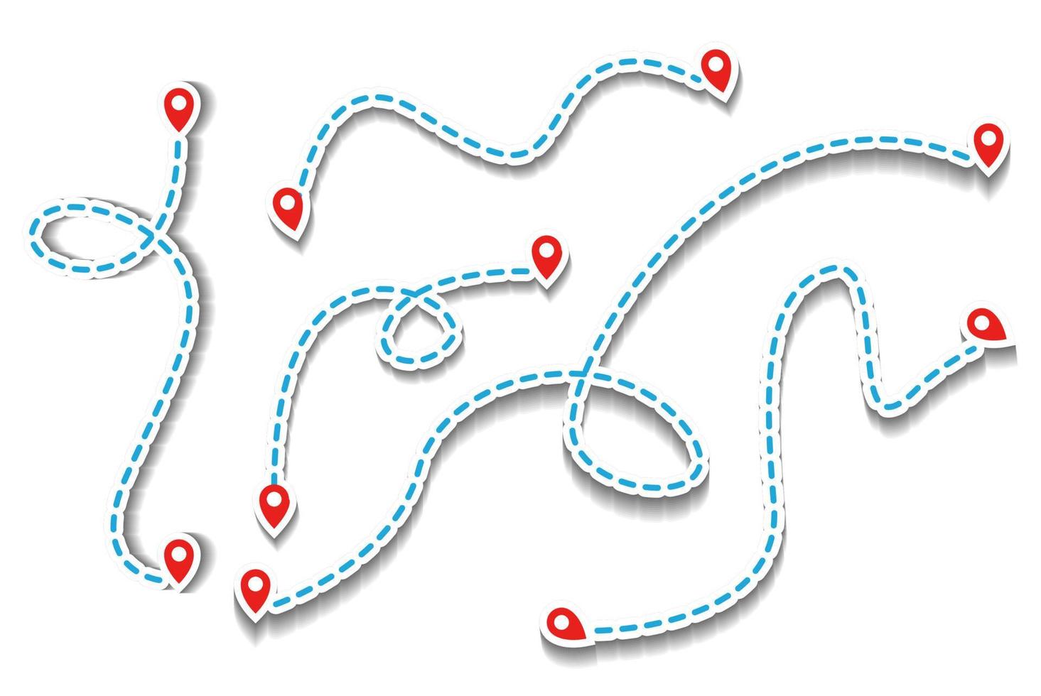 rute ubicación símbolo ilustración pista ruta carretera con sombra vector