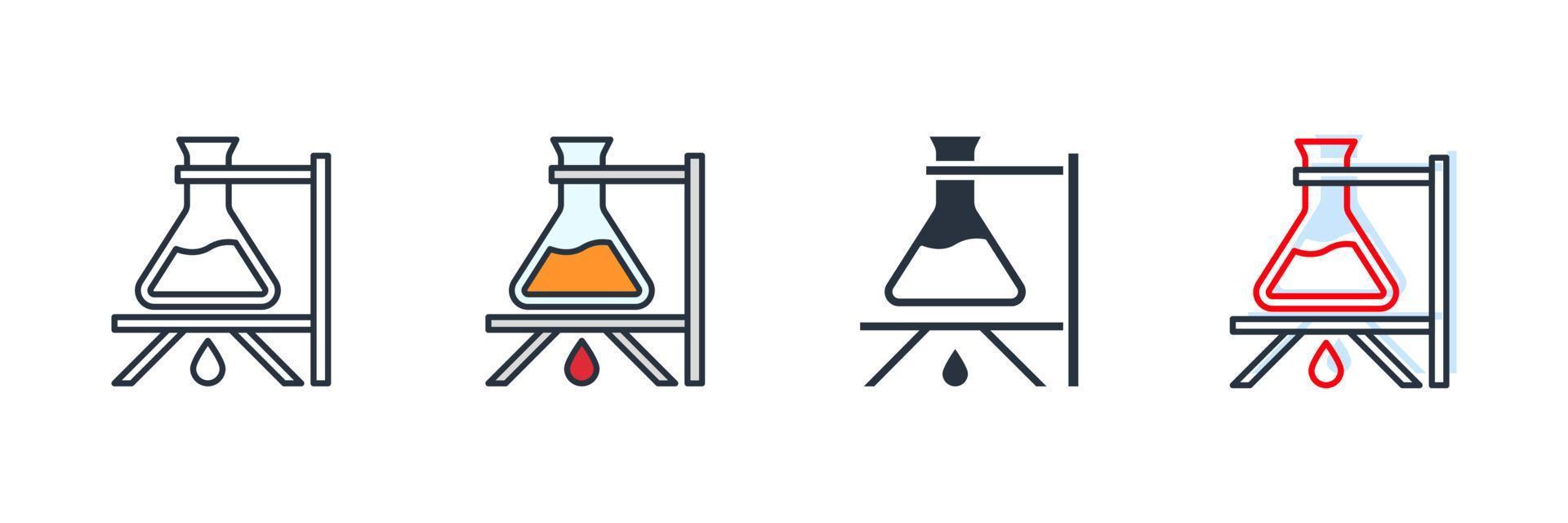 biochemistry icon logo vector illustration. chemistry symbol template for graphic and web design collection