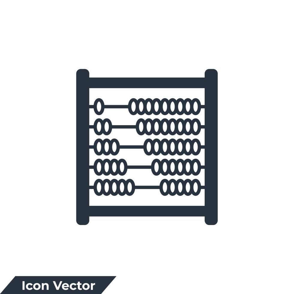 ilustración de vector de logotipo de icono matemático. plantilla de símbolo de ábaco para la colección de diseño gráfico y web