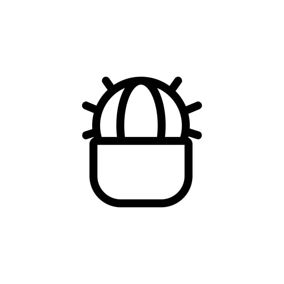 vector de icono de cactus casero. ilustración de símbolo de contorno aislado