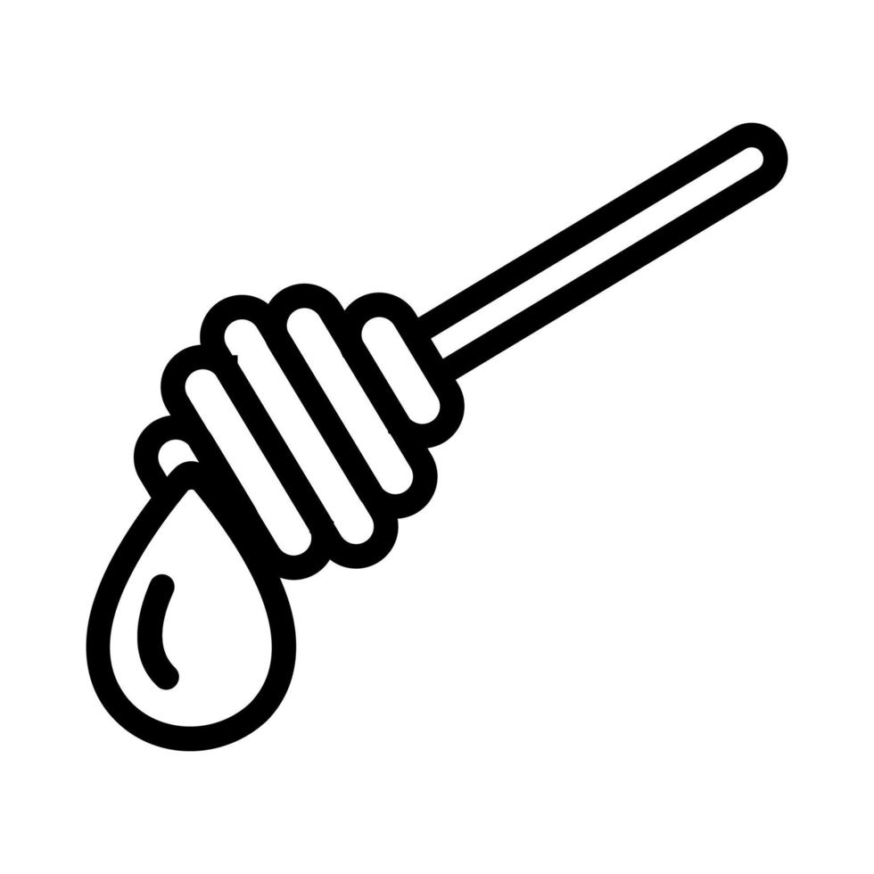 The honey drop drains the icon vector. Isolated contour symbol illustration vector