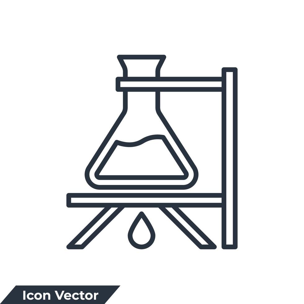 Ilustración de vector de logotipo de icono de bioquímica. plantilla de símbolo de química para la colección de diseño gráfico y web