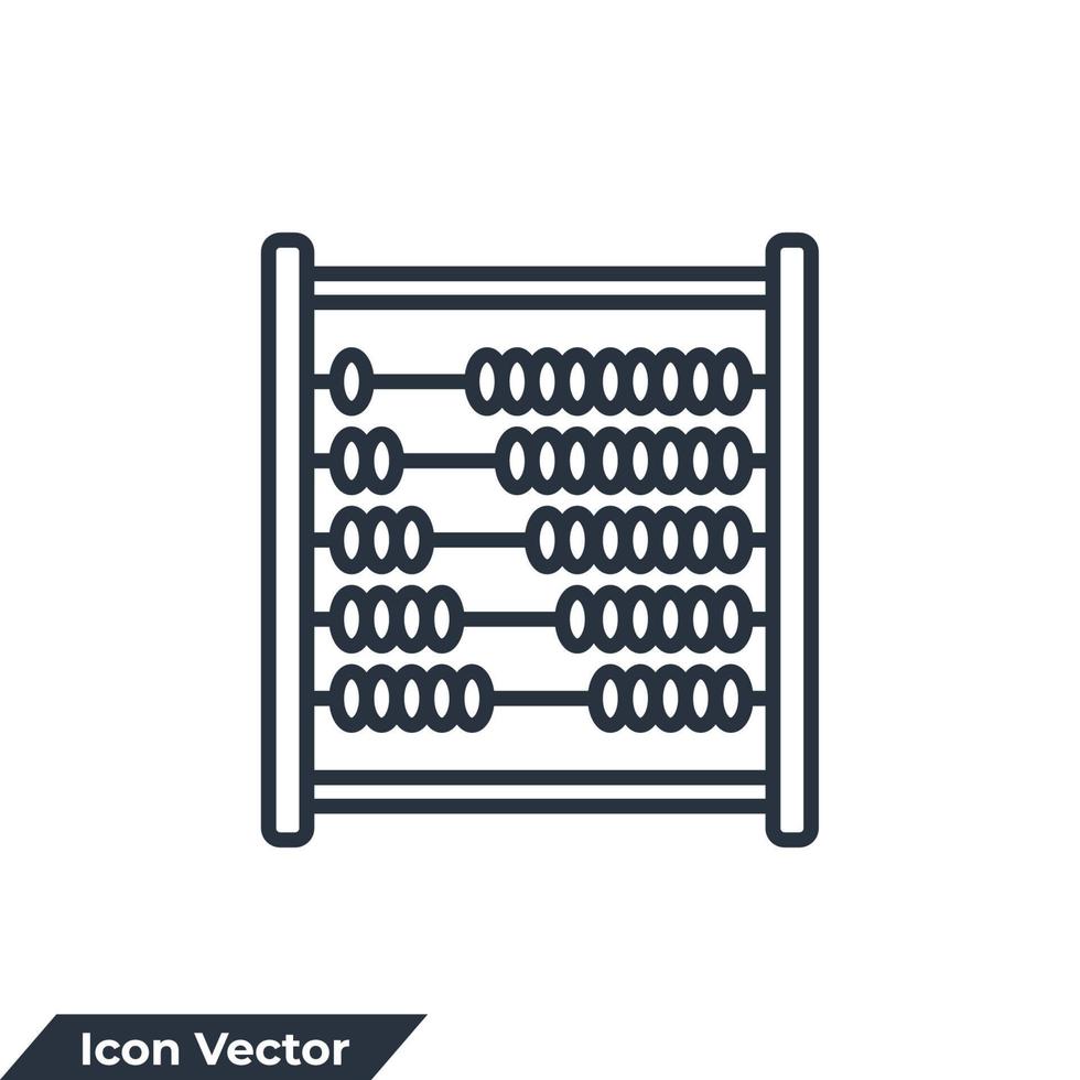 ilustración de vector de logotipo de icono matemático. plantilla de símbolo de ábaco para la colección de diseño gráfico y web