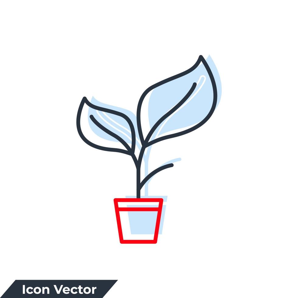 ilustración de vector de logotipo de icono orgánico. plantilla de símbolo de planta para la colección de diseño gráfico y web