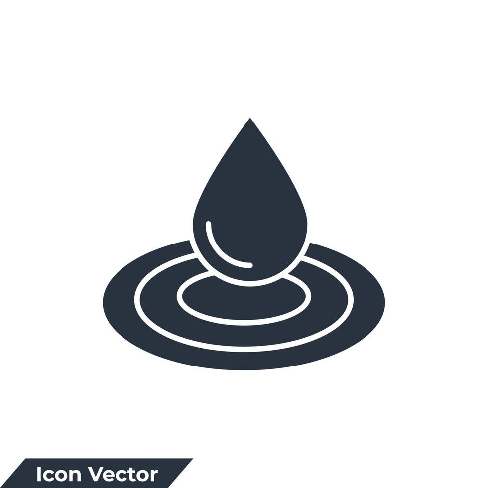 Ilustración de vector de logotipo de icono de hidrología. plantilla de símbolo de gota de agua para la colección de diseño gráfico y web