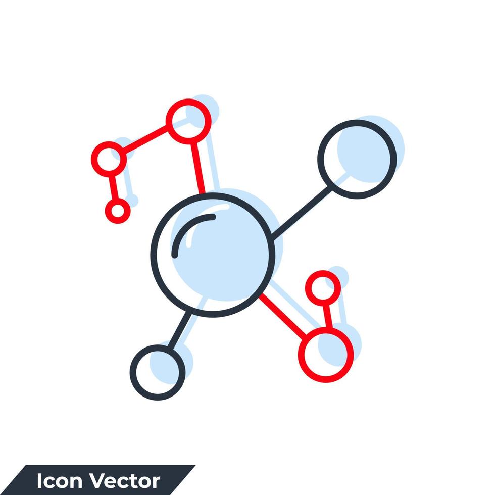 physics icon logo vector illustration. molecule symbol template for graphic and web design collection