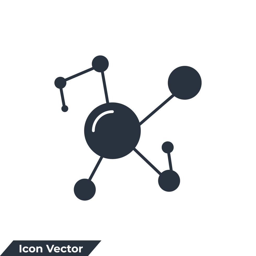 ilustración de vector de logotipo de icono de física. plantilla de símbolo de molécula para la colección de diseño gráfico y web