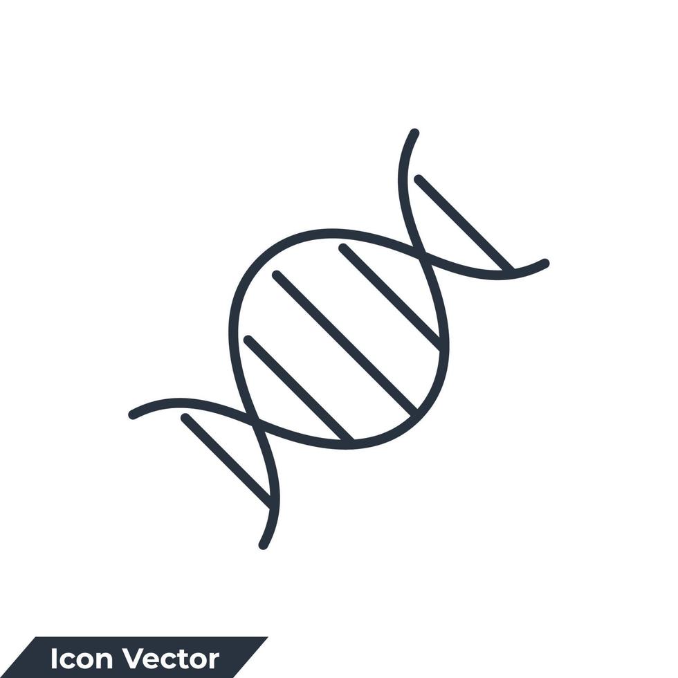 dna helix icon logo vector illustration. DNA human genetic symbol template for graphic and web design collection