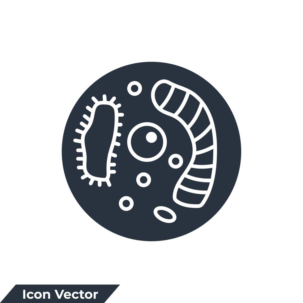 biology icon logo vector illustration. Bacteria symbol template for graphic and web design collection