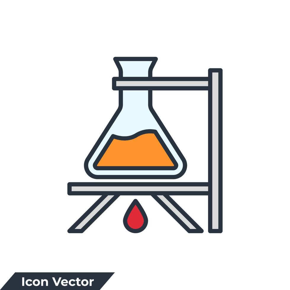 Ilustración de vector de logotipo de icono de bioquímica. plantilla de símbolo de química para la colección de diseño gráfico y web