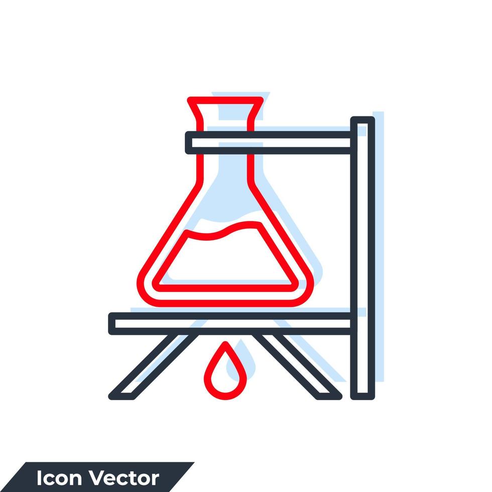 Ilustración de vector de logotipo de icono de bioquímica. plantilla de símbolo de química para la colección de diseño gráfico y web