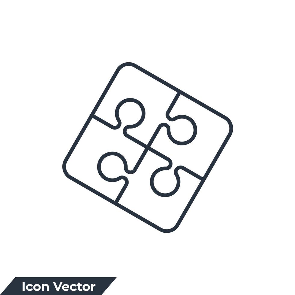 logics icon logo vector illustration. puzzle symbol template for graphic and web design collection