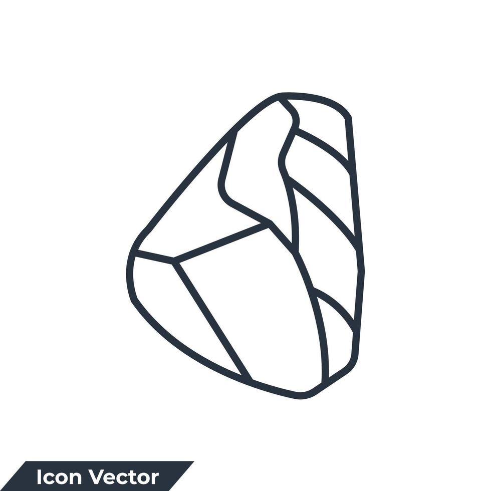 Ilustración de vector de logotipo de icono de geología. plantilla de símbolo de piedra para la colección de diseño gráfico y web