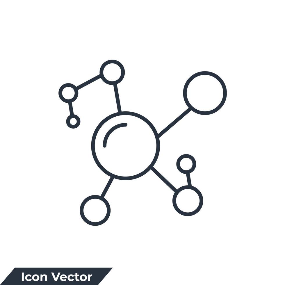 physics icon logo vector illustration. molecule symbol template for graphic and web design collection