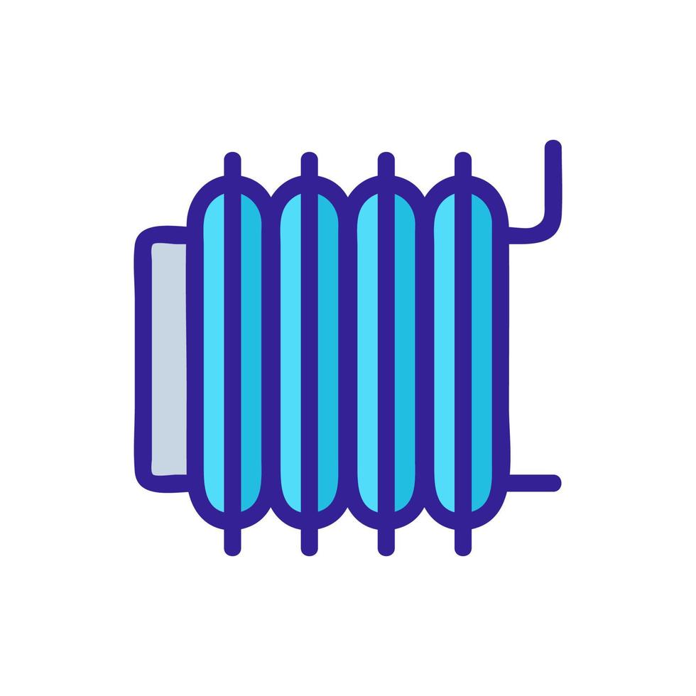 House heater icon vector. Isolated contour symbol illustration vector