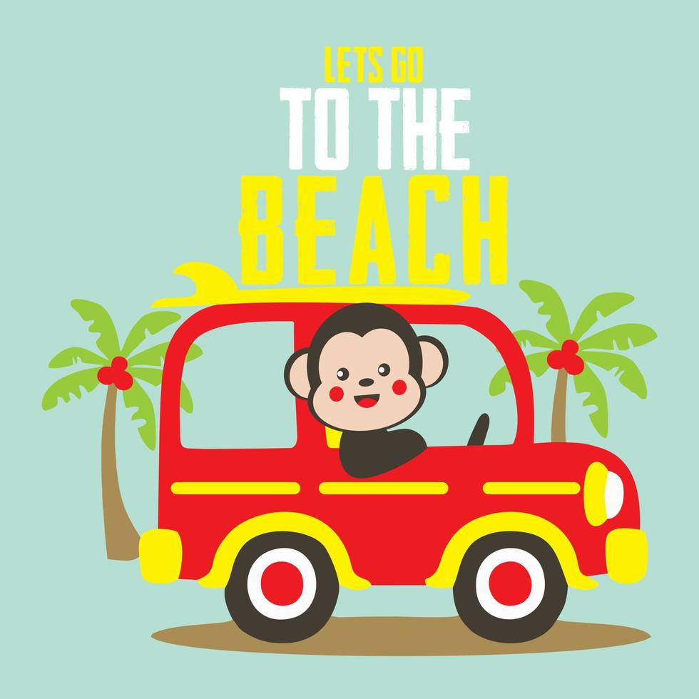 lets go to the beach vector