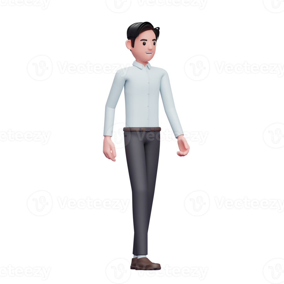 Entrepreneurs are moving forward, 3D render businessman character illustration png