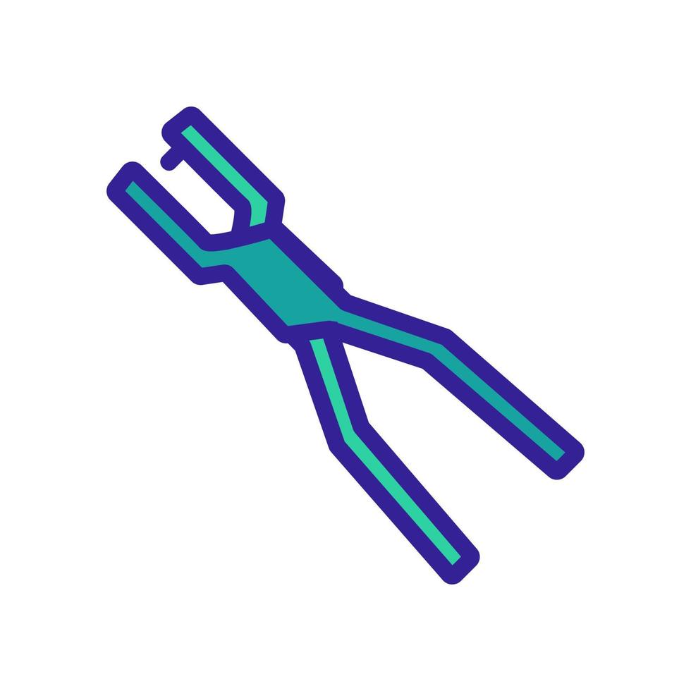 manual nippers for breaking paper icon vector outline illustration