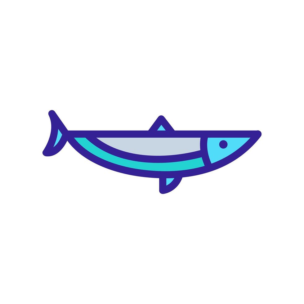 ilustración de contorno de vector de icono de pez arenque