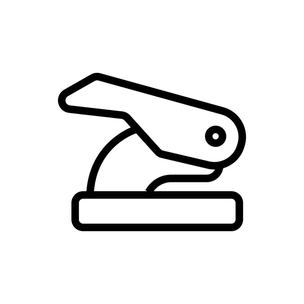 office hole punch side view icon vector outline illustration