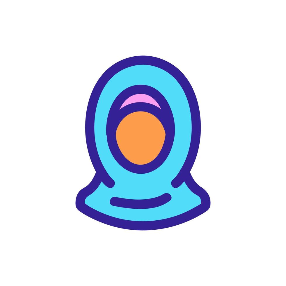 Hijab woman icon vector. Isolated contour symbol illustration vector