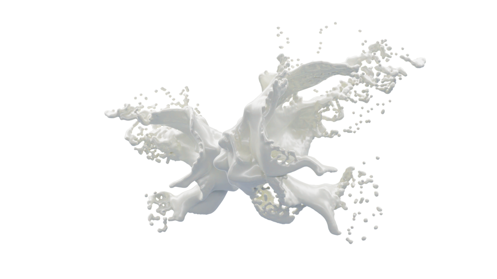 éclaboussure de lait avec des gouttelettes png