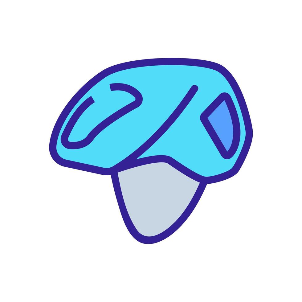 casco de cara abierta sin icono de visera ilustración de contorno vectorial vector