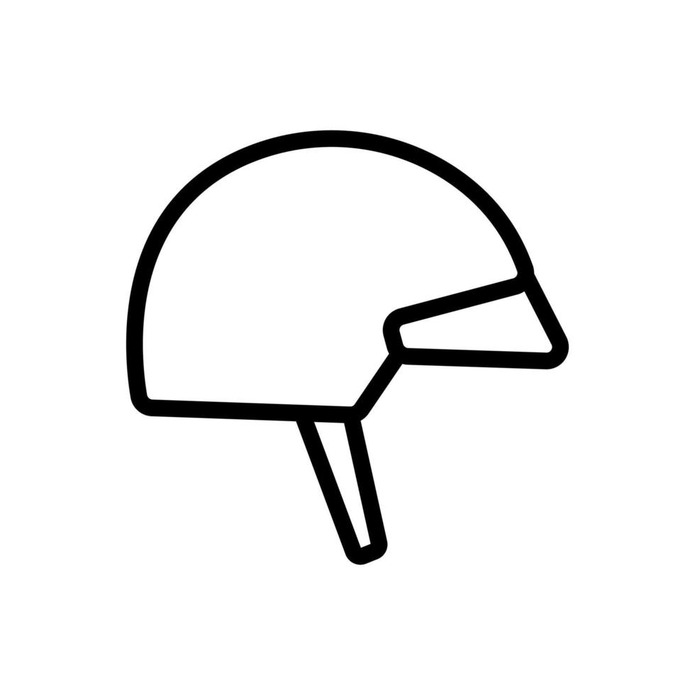 casco abierto con visera icono vector ilustración de contorno
