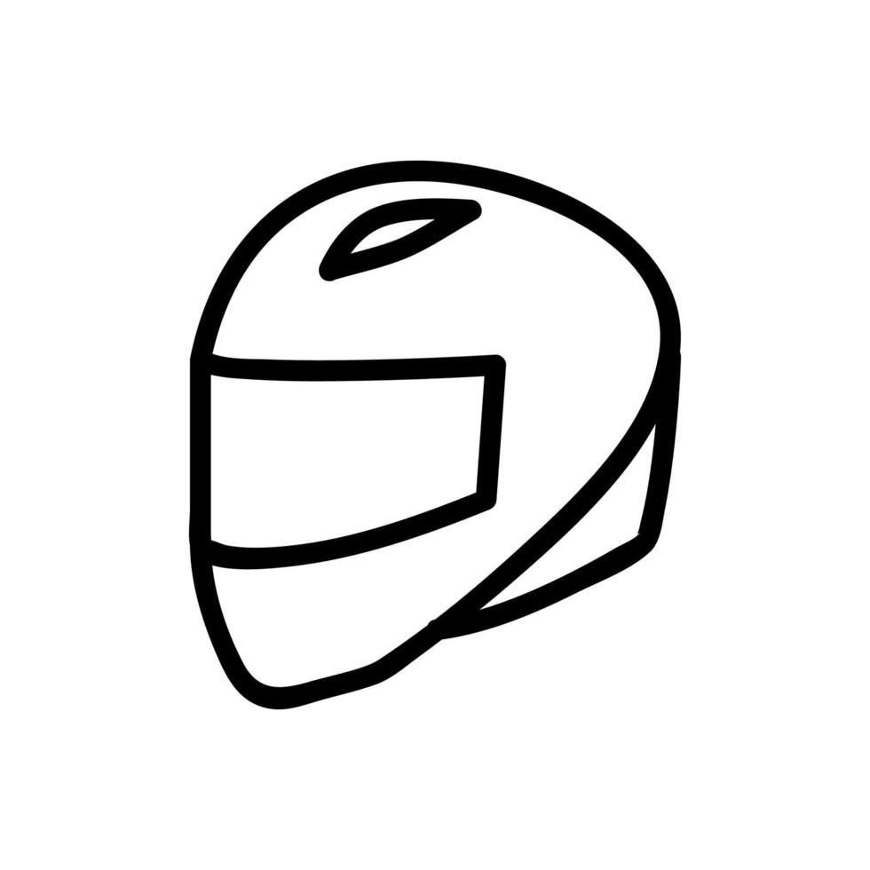 ilustración de contorno de vector de icono integral de casco cerrado