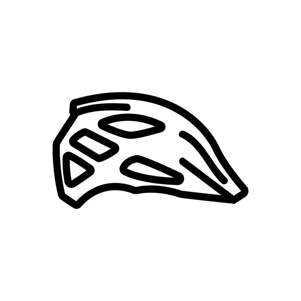ilustración de contorno de vector de icono de casco de carreras de motocross protector