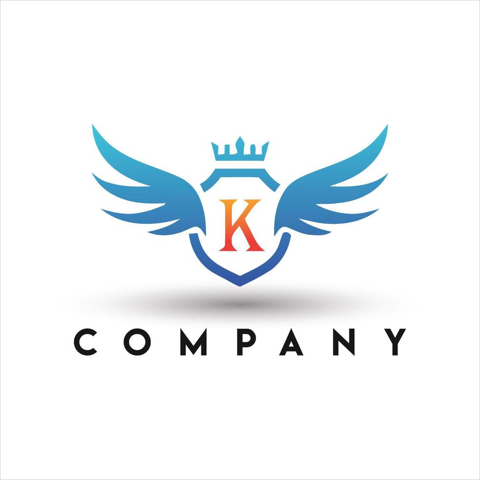 King Wing Logo. Royal King Wing Logo vector
