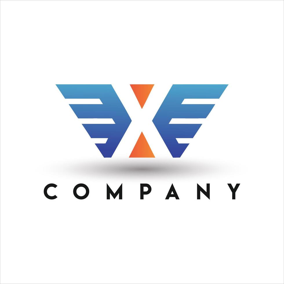 Initial Letter X Wing Logo vector