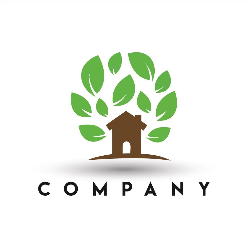 Organic House Logo. Green House Logo vector