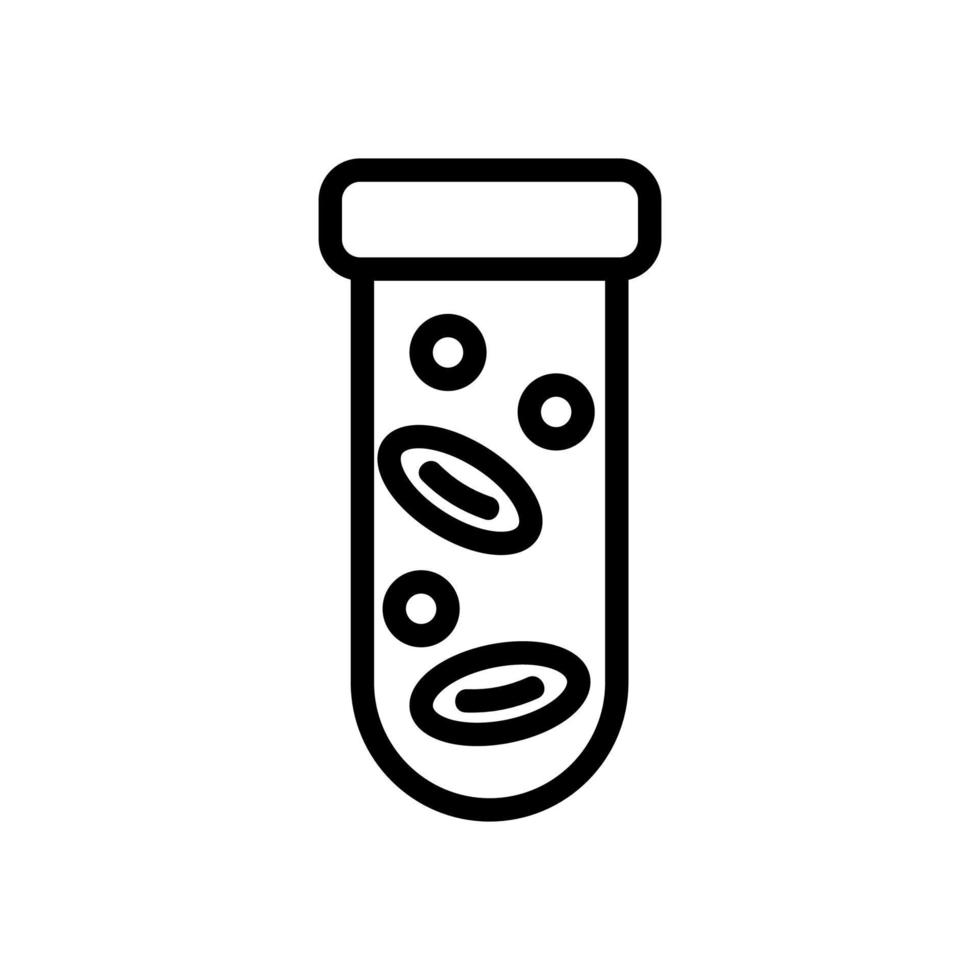 blood cell analysis icon vector. Isolated contour symbol illustration vector