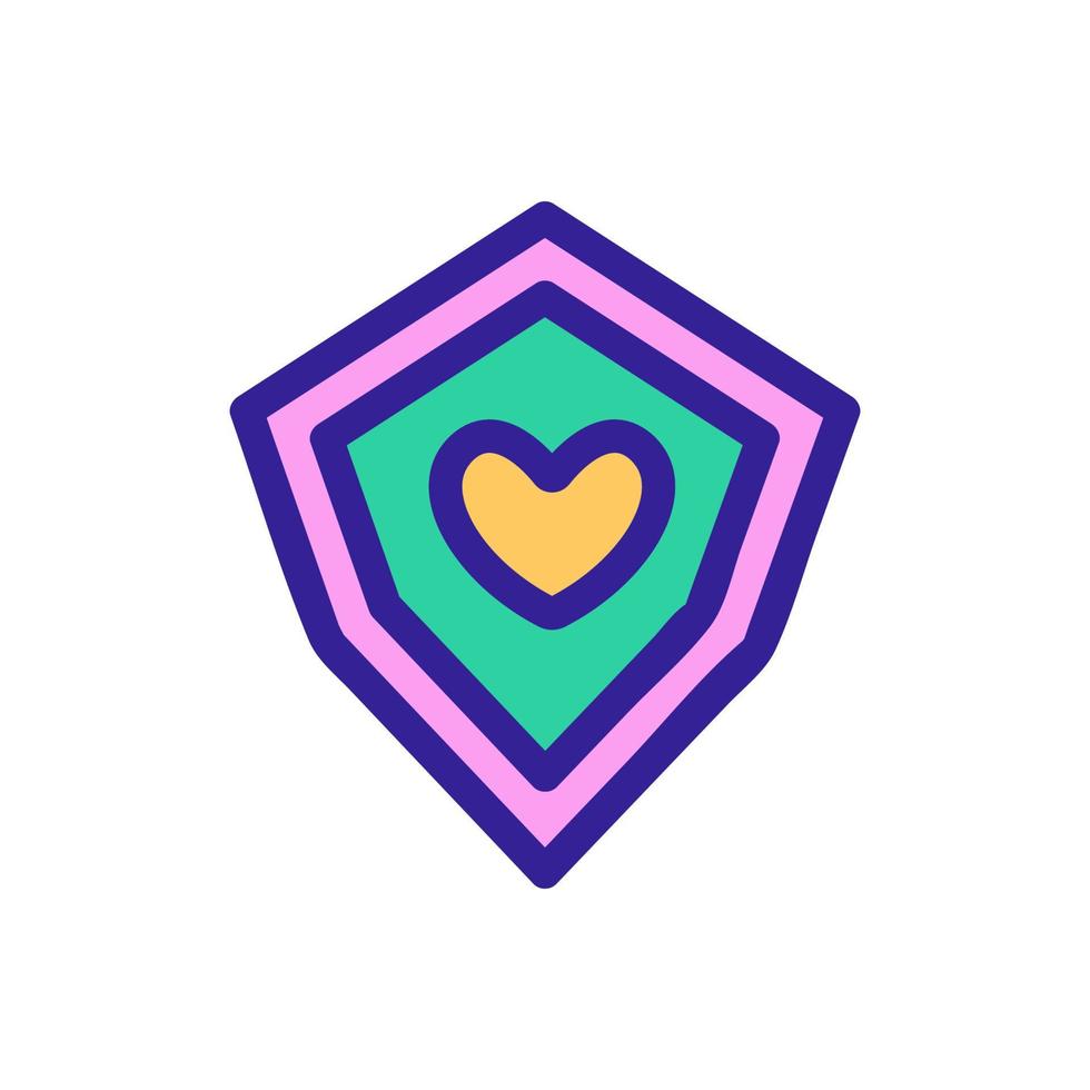 Super Hero Shield Icon Vector. Isolated contour symbol illustration vector
