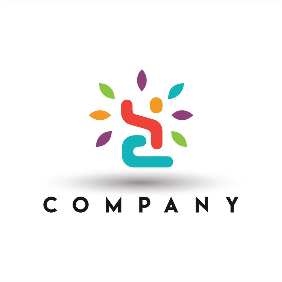 Meditation Logo. Yoga Human Meditation Logo vector