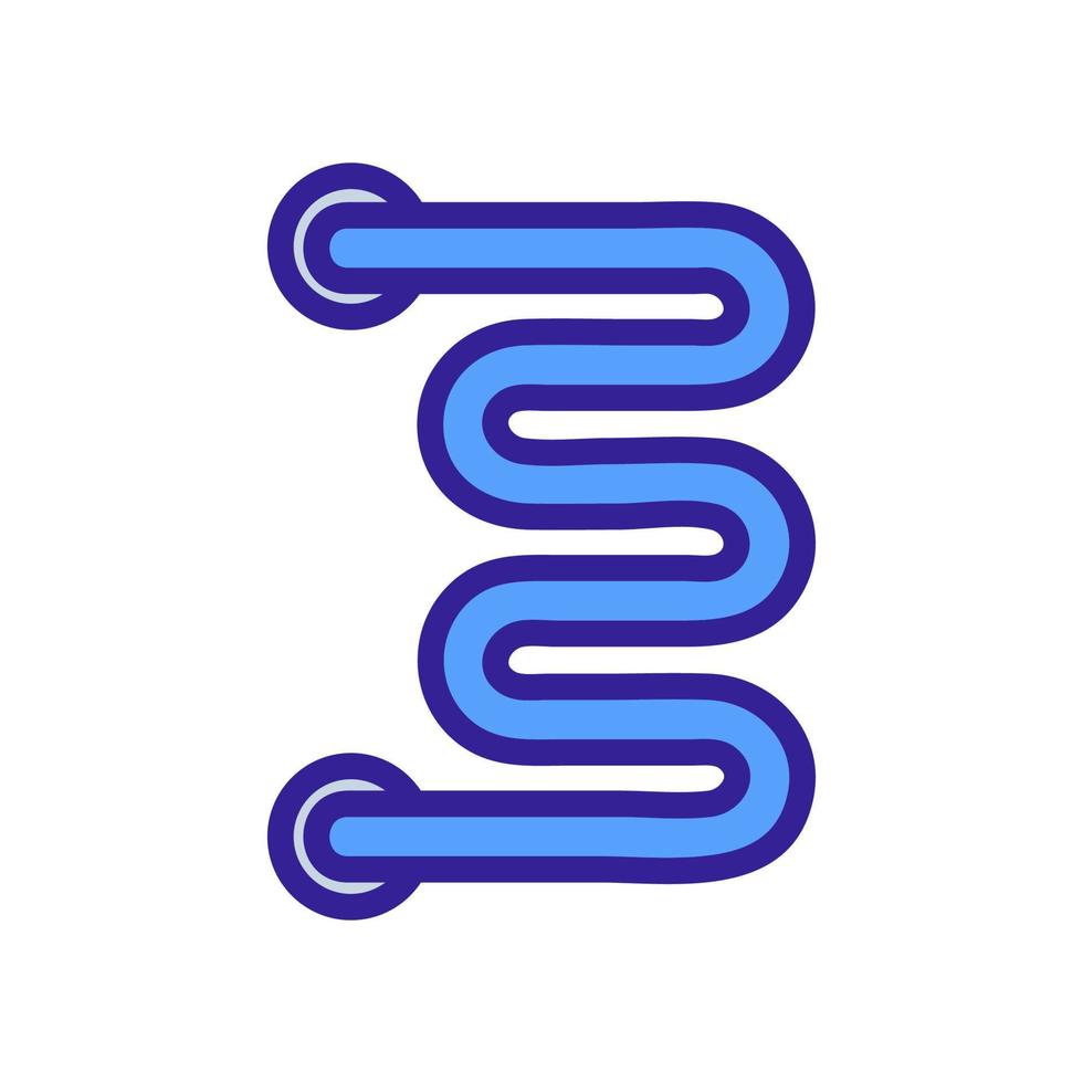 heated towel snake icon vector outline illustration