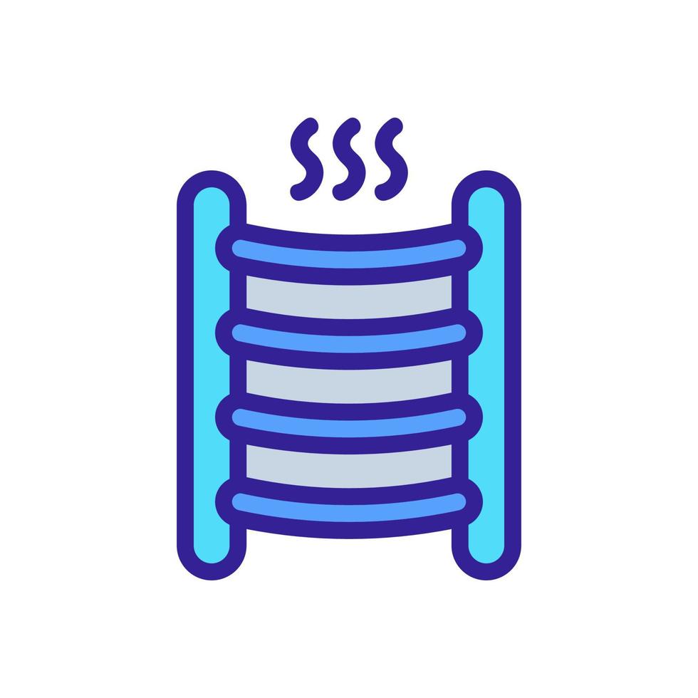 heated towel rail in drying action icon vector outline