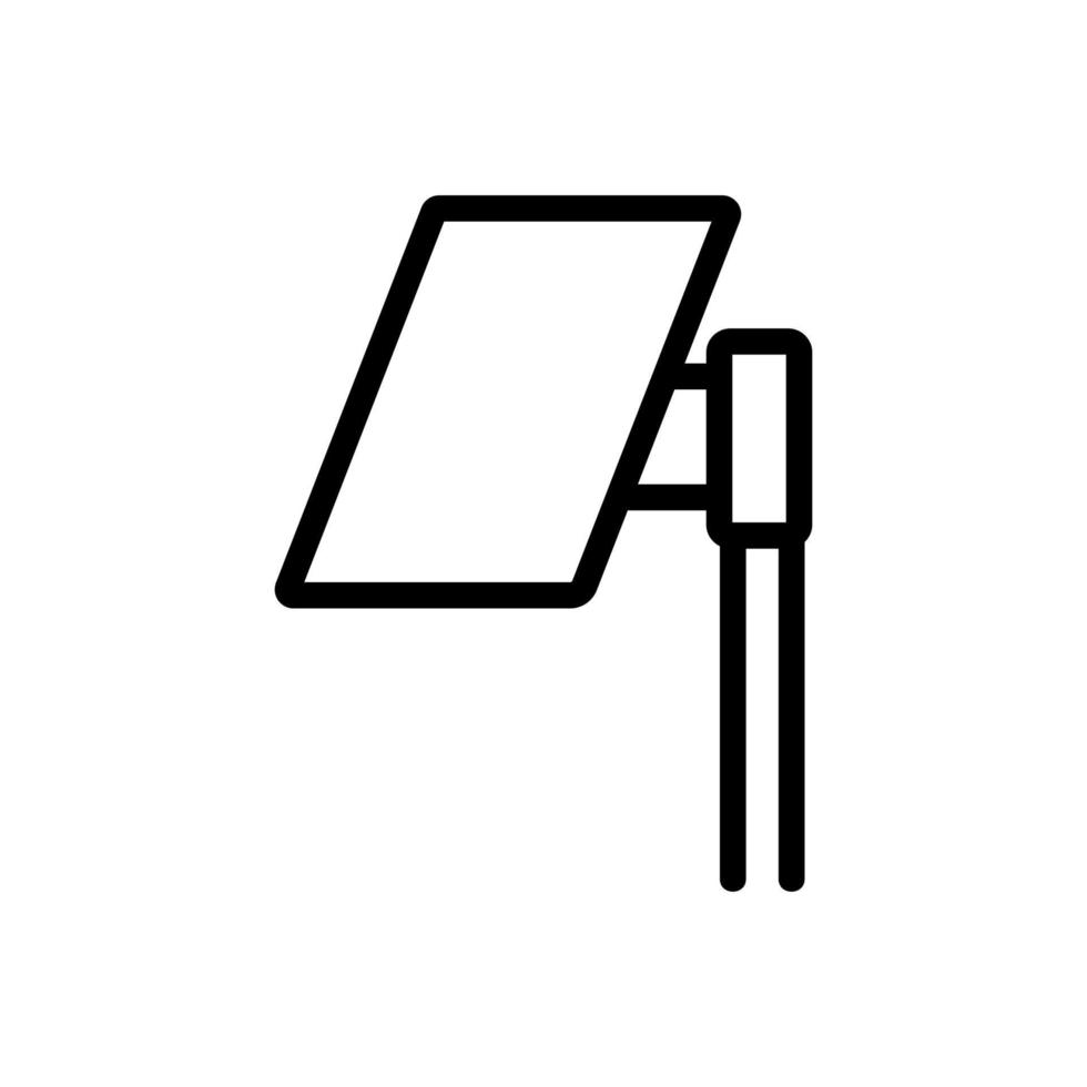 hdtv flat outdoor antenna icon vector outline illustration