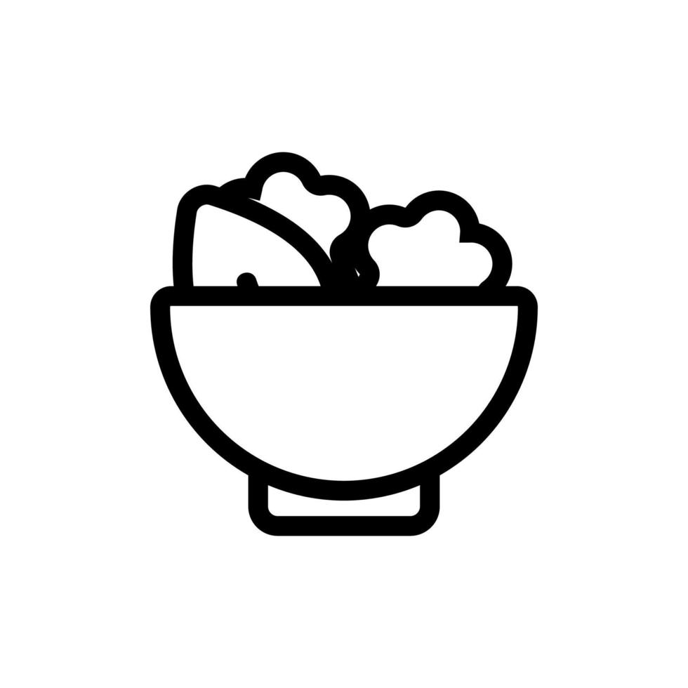 Diet food icon vector. Isolated contour symbol illustration vector