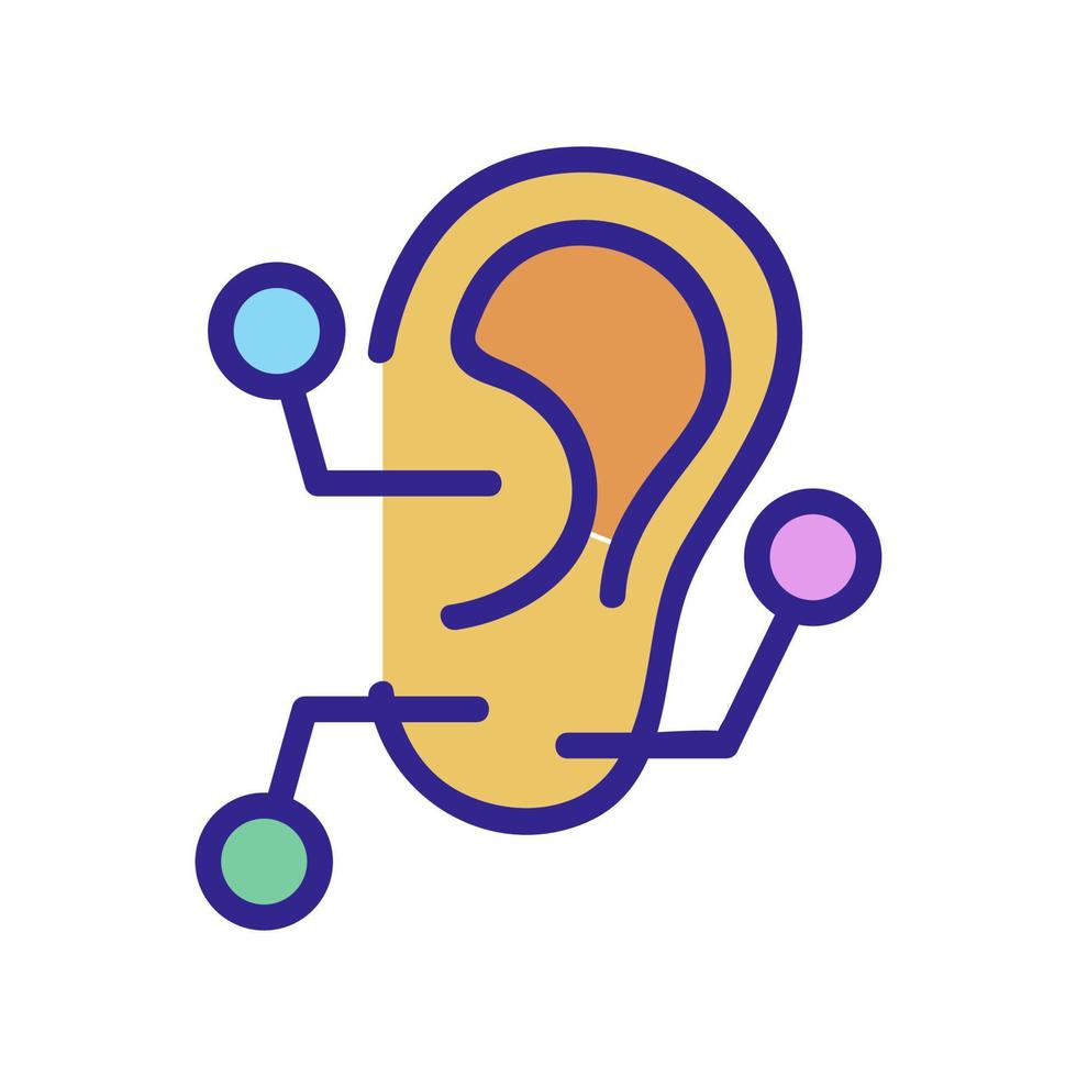 the part of the ear icon vector outline illustration