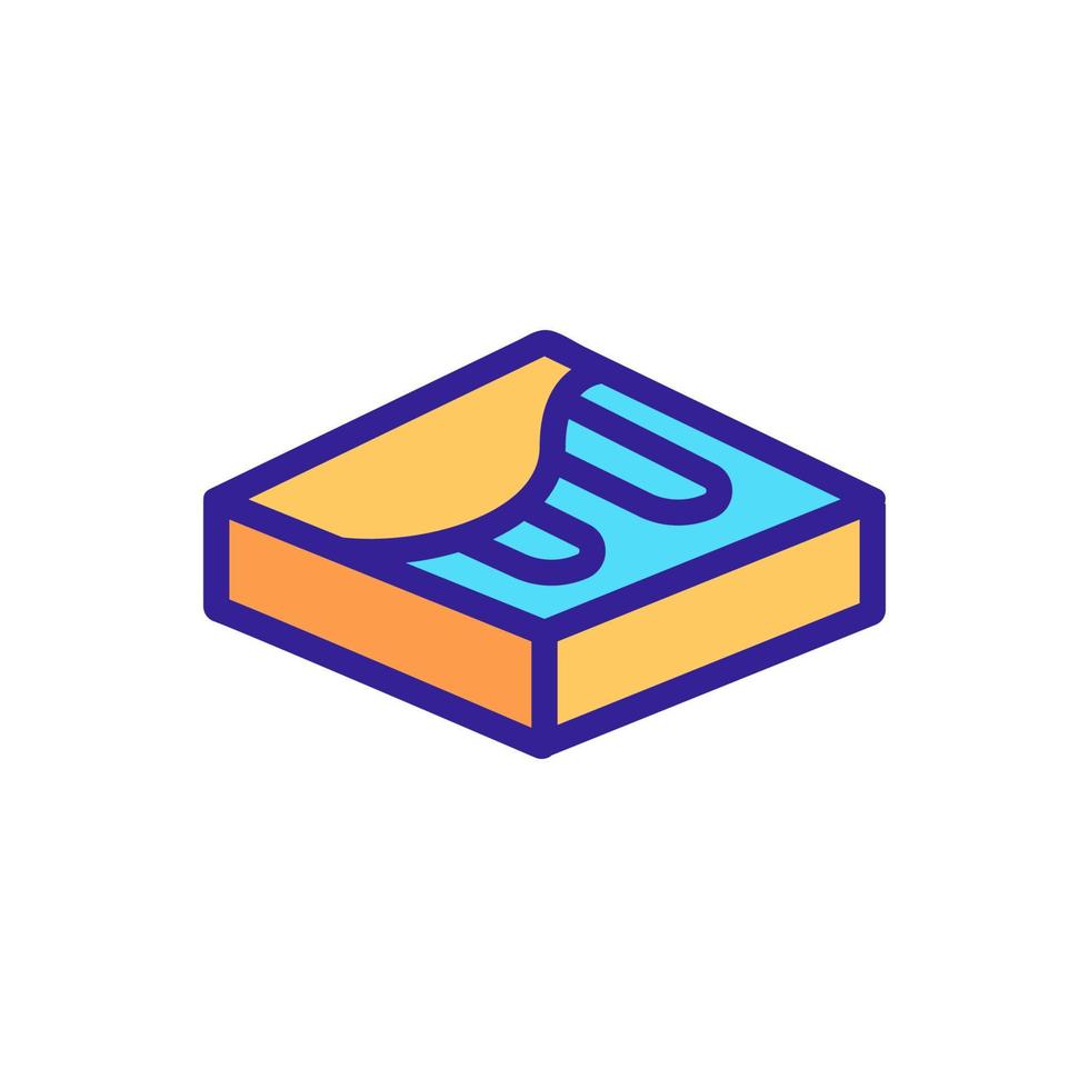 heating panel with pipeline icon vector outline illustration