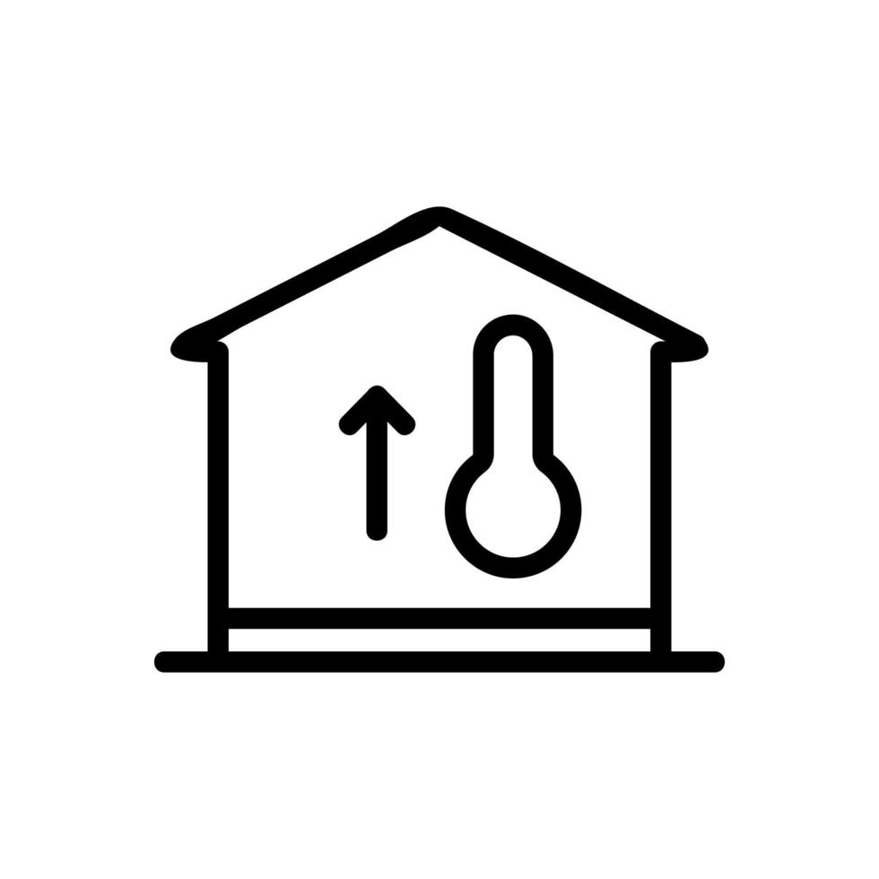 building warm temperature icon vector outline illustration