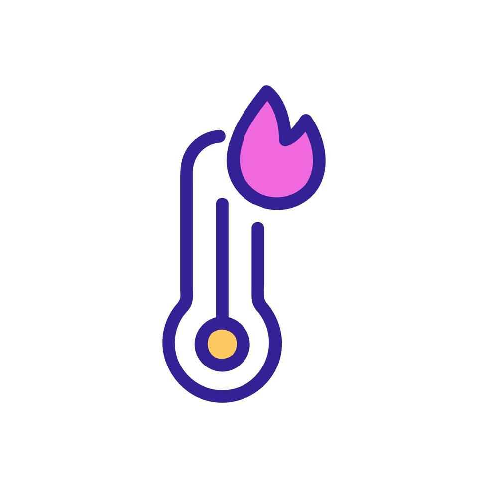 Increase the temperature of the icon vector. Isolated contour symbol illustration vector