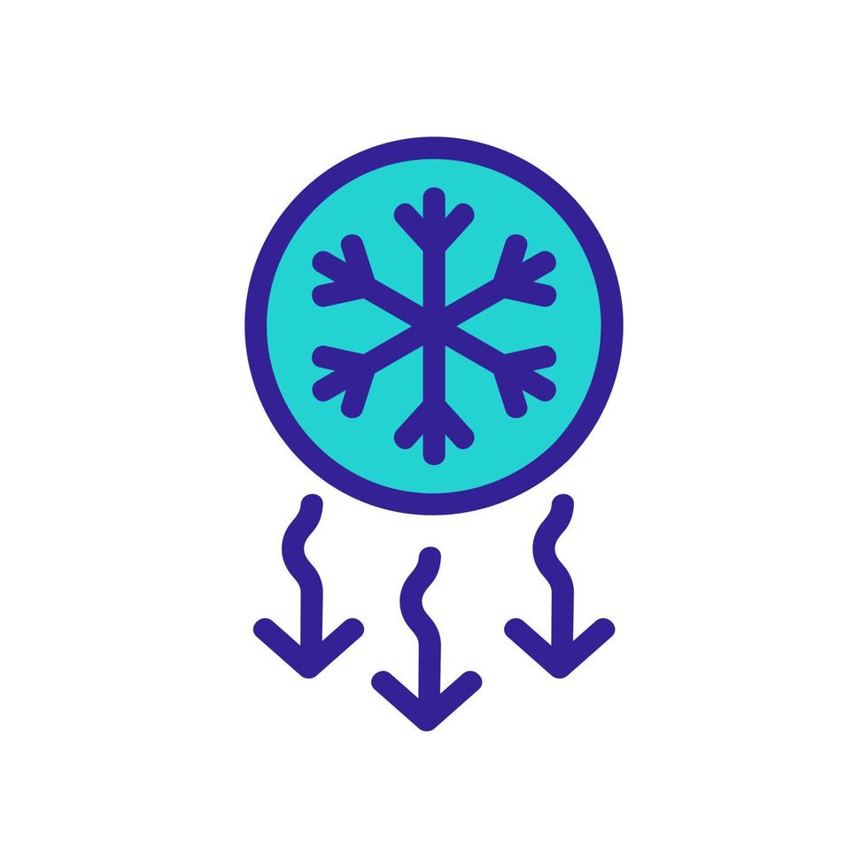 Reducing the temperature of the icon vector. Isolated contour symbol illustration vector