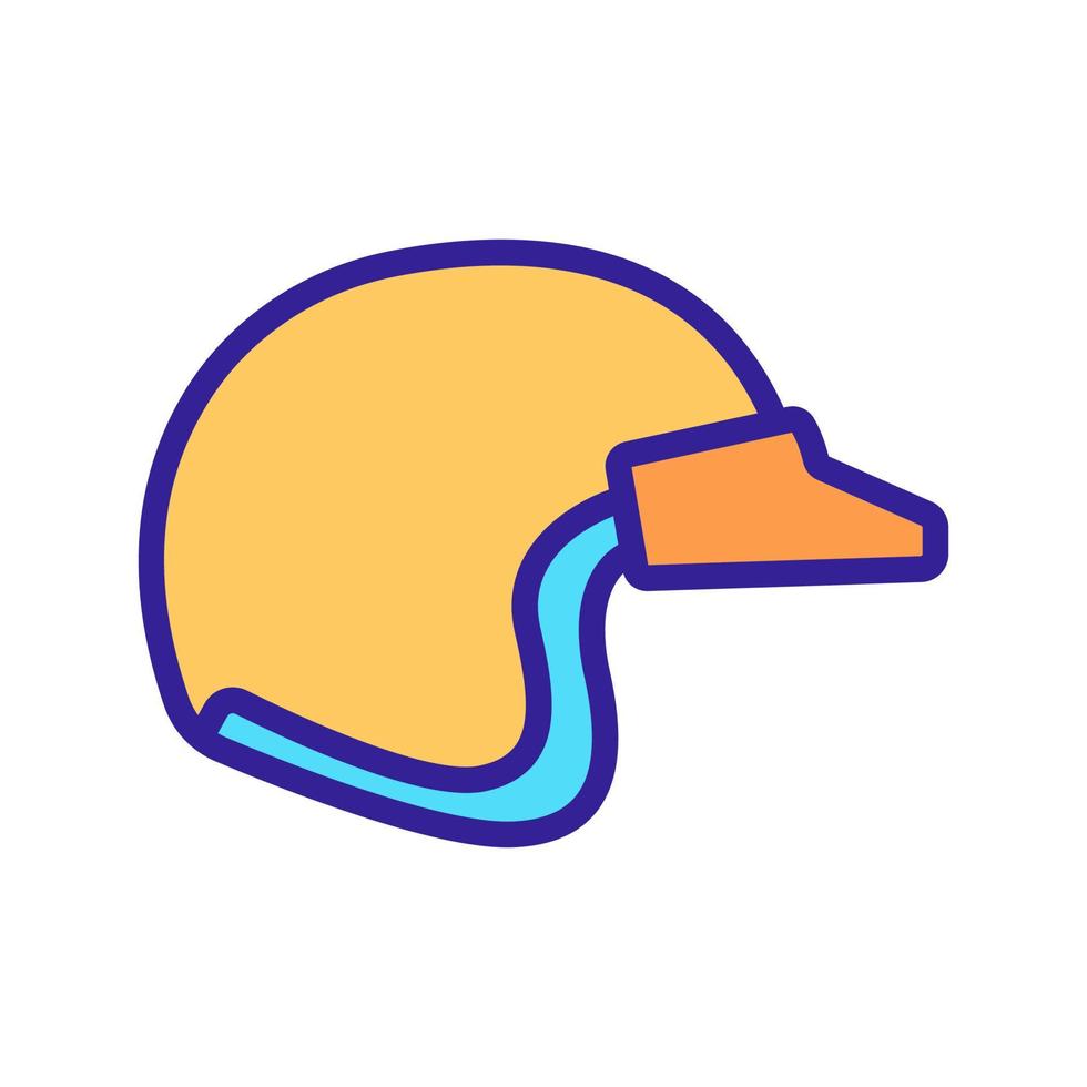 helmet with fully enclosed long visor icon vector outline illustration