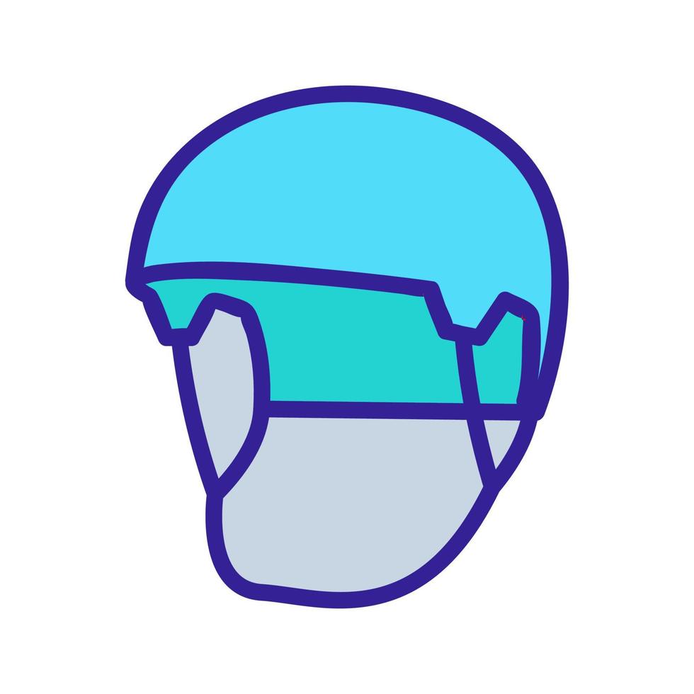 open visor helmets icon vector outline illustration